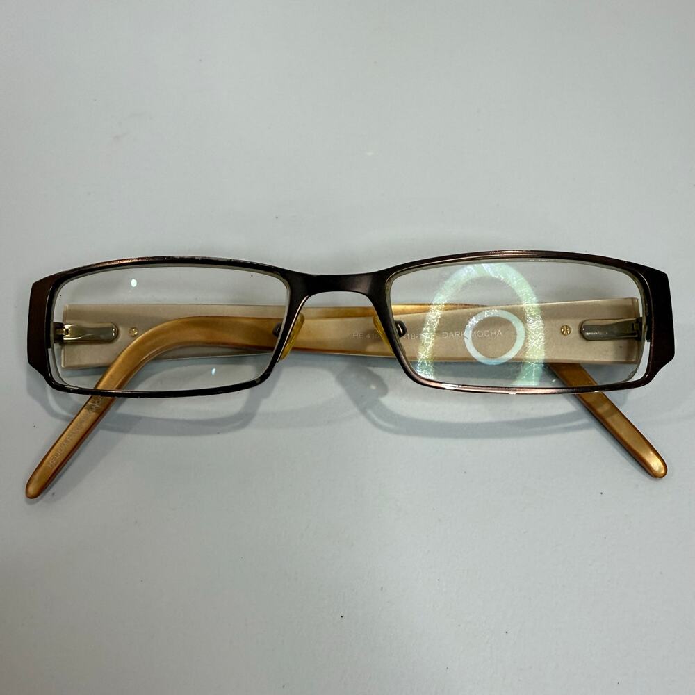 Helium Eyewear HE4101R Dark Mocha Rectangle Eyeglasses 51 18 140 Made in France